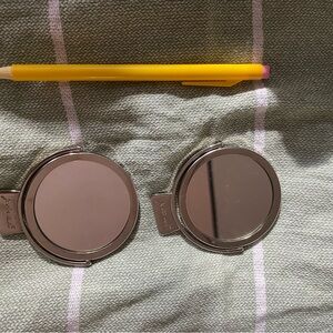 Judith Lieber  chrome Silver Compact